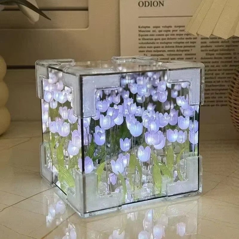 Elegant Flower Cube Lamp